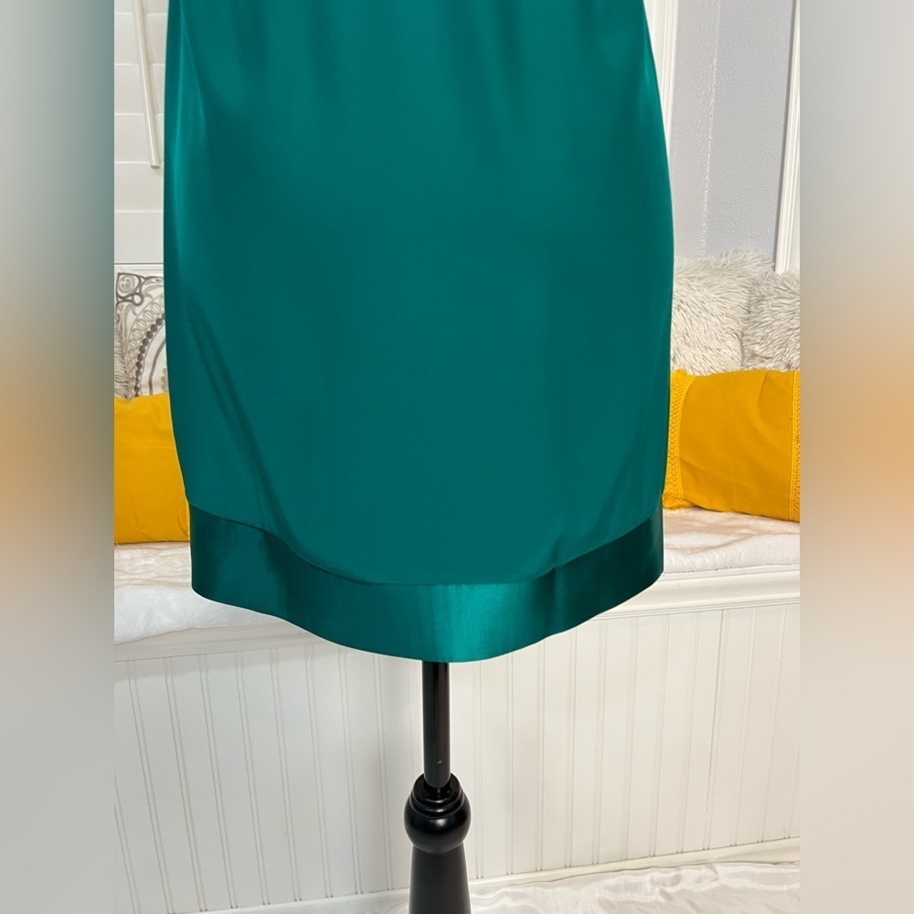 Silk Emerald Green Dress | Size S - Picture 15 of 15